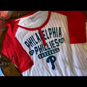 Philadelphia Phillies 3/4 sleeve MLB Womens HenlyT